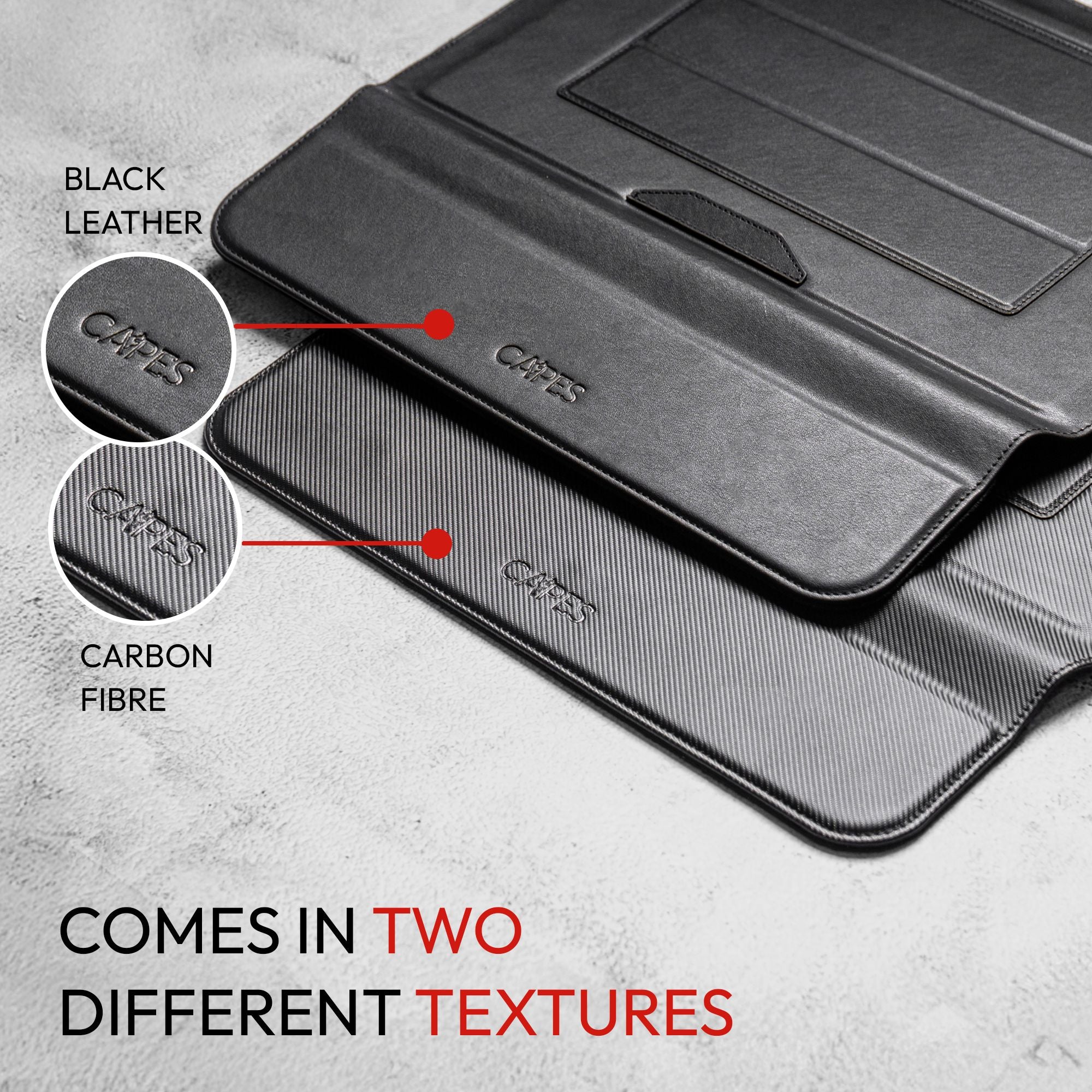 Elevate Armour 15/16" Carbon Black Laptop Sleeve with Trifold Stand