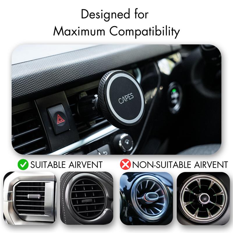 MagLock Car Mount for Air Vent & Dashboard