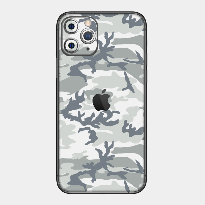 Snow Camo Glass Back