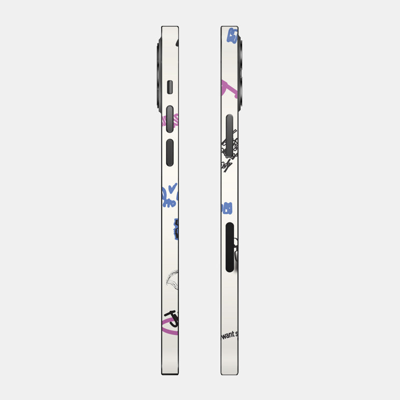 Beige Scribble Full Body