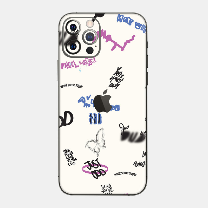 Beige Scribble Full Body