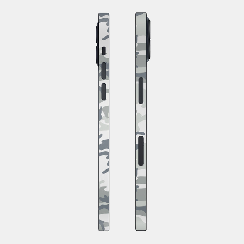 Snow Camo Glass Back