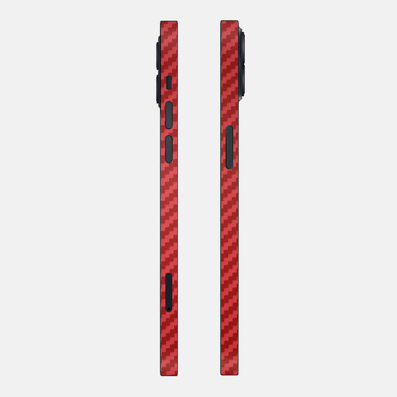 Carbon Fibre Red Glass Back