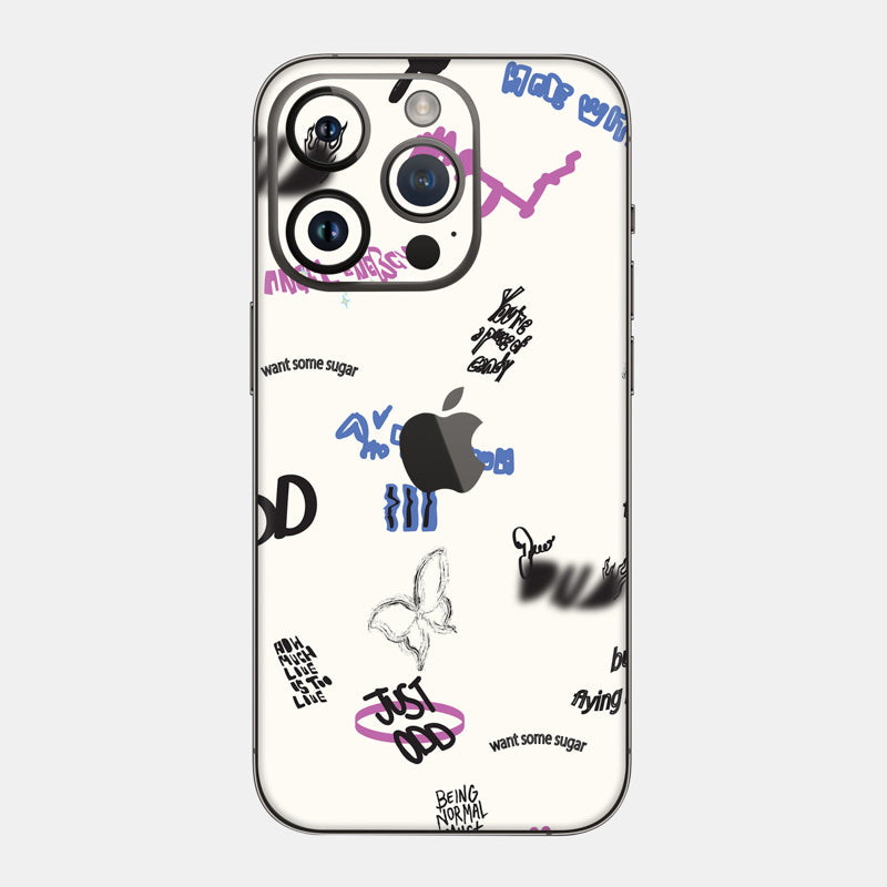 Beige Scribble Full Body