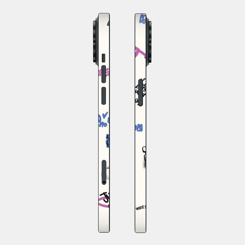 Beige Scribble Full Body