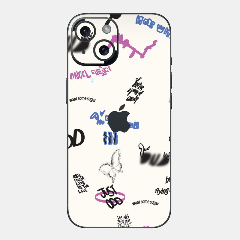 Beige Scribble Full Body