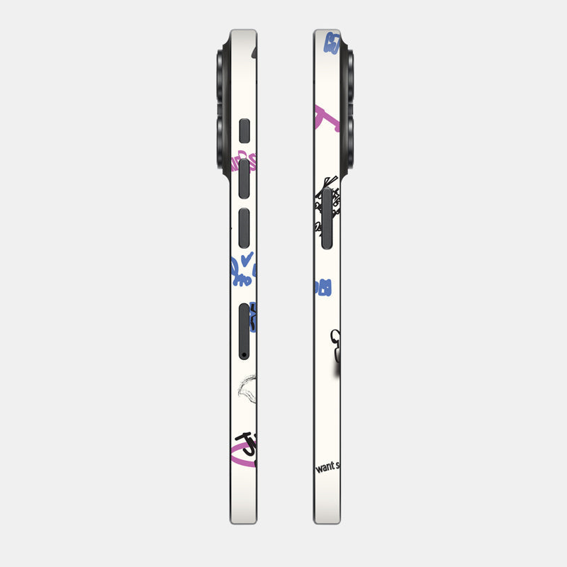 Beige Scribble Full Body