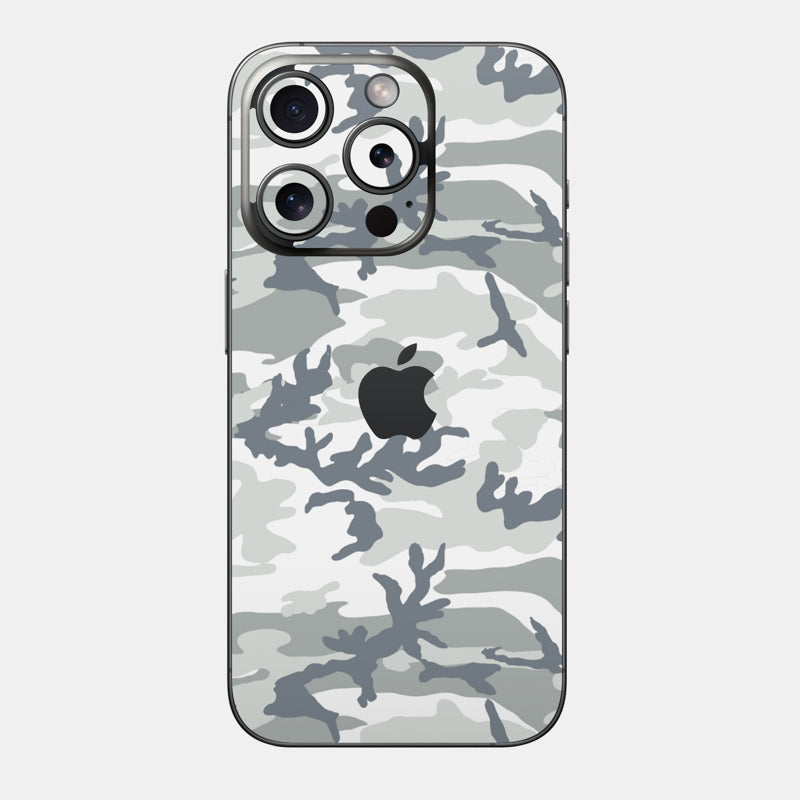 Snow Camo Glass Back