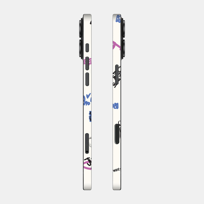 Beige Scribble Full Body