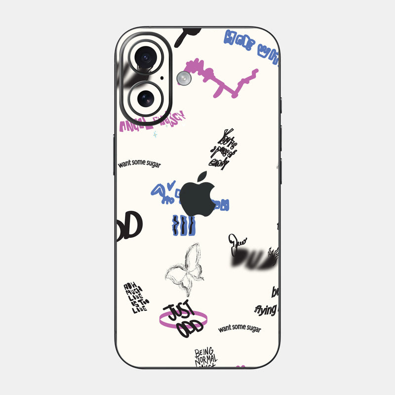 Beige Scribble Full Body