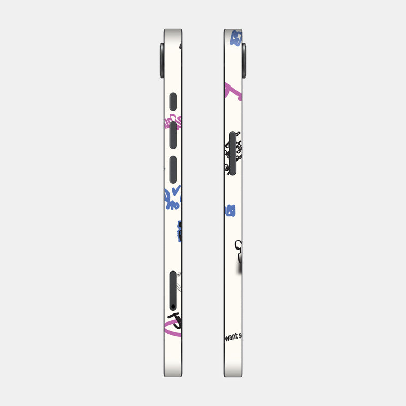 Beige Scribble Full Body