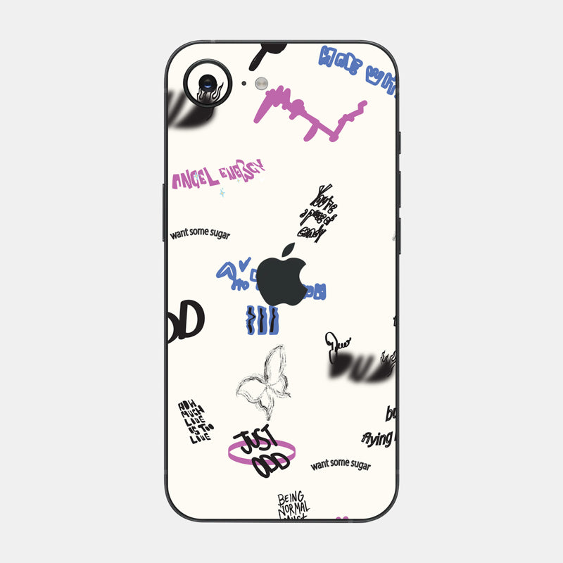 Beige Scribble Full Body