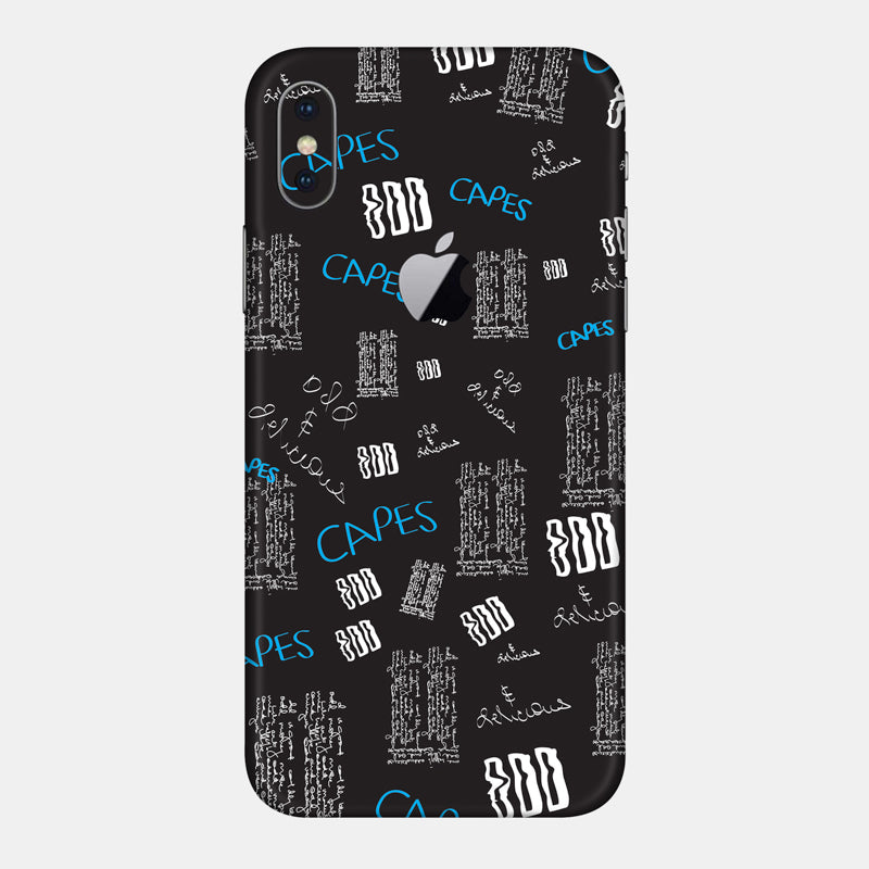 Black Scribble Full Back