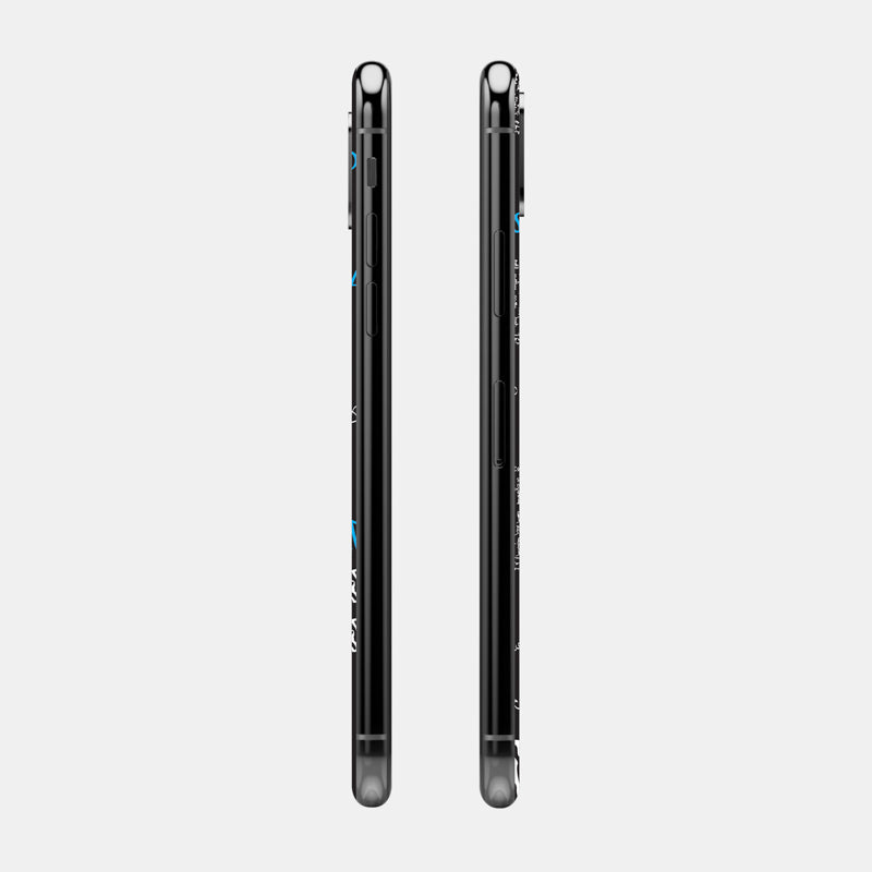 Black Scribble Glass Back