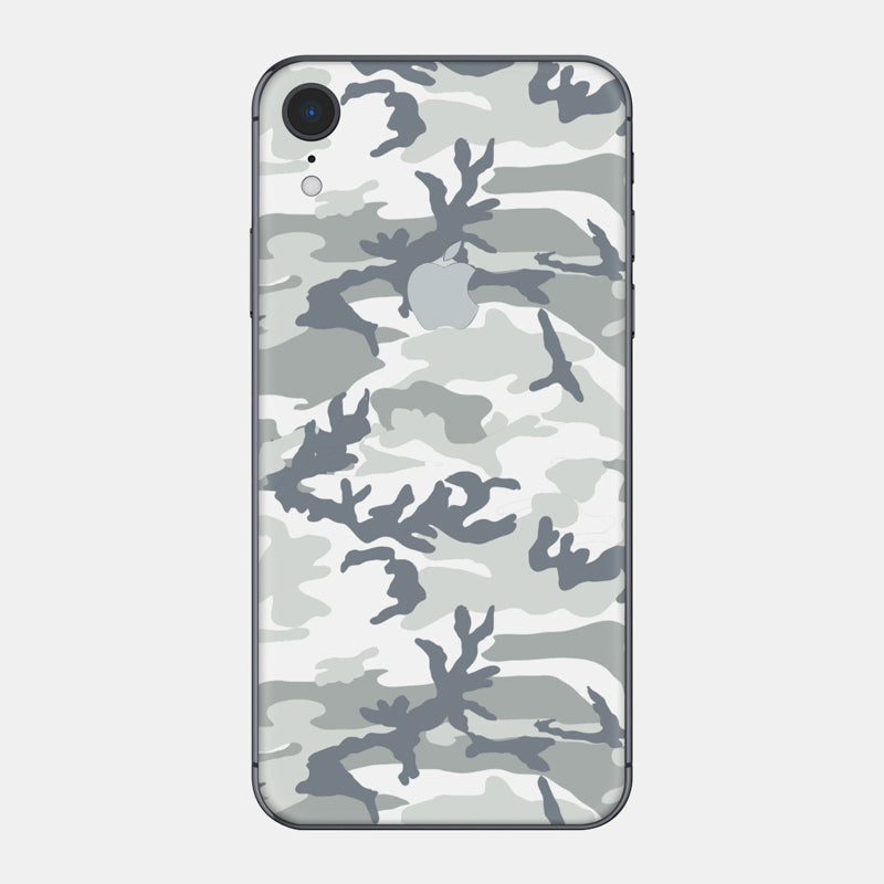Snow Camo Glass Back