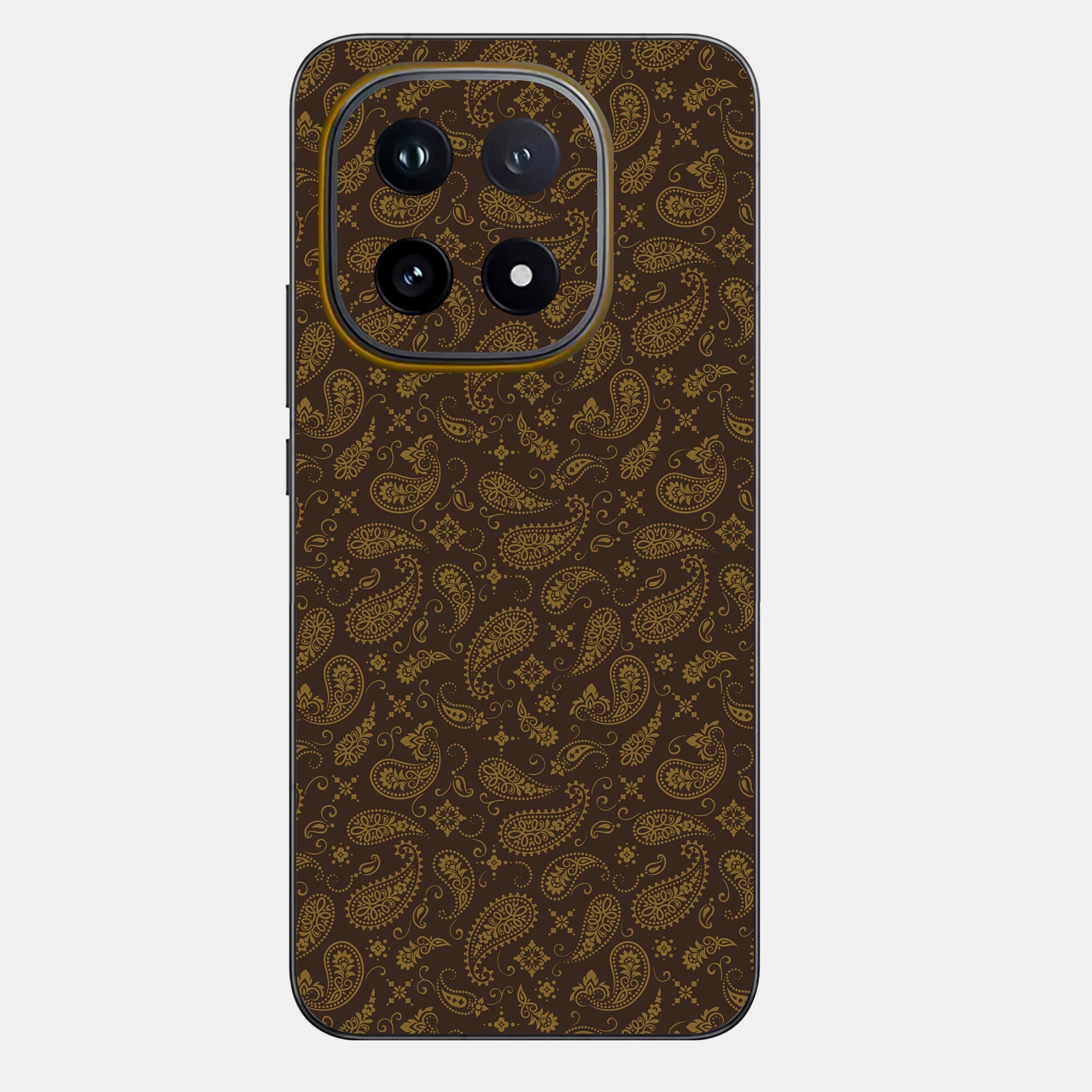 Brown Paisley Glass Back