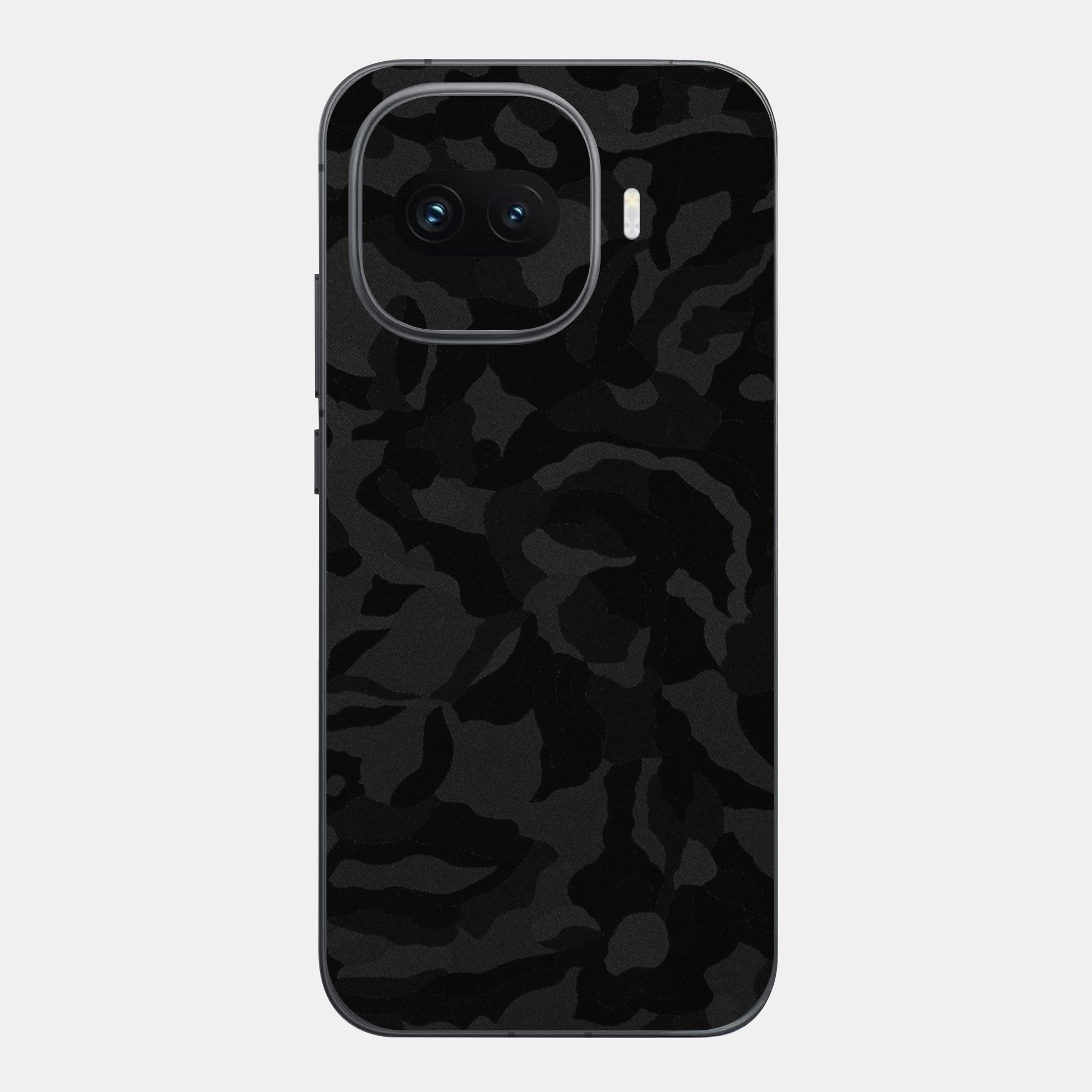 Black Camo Glass Back