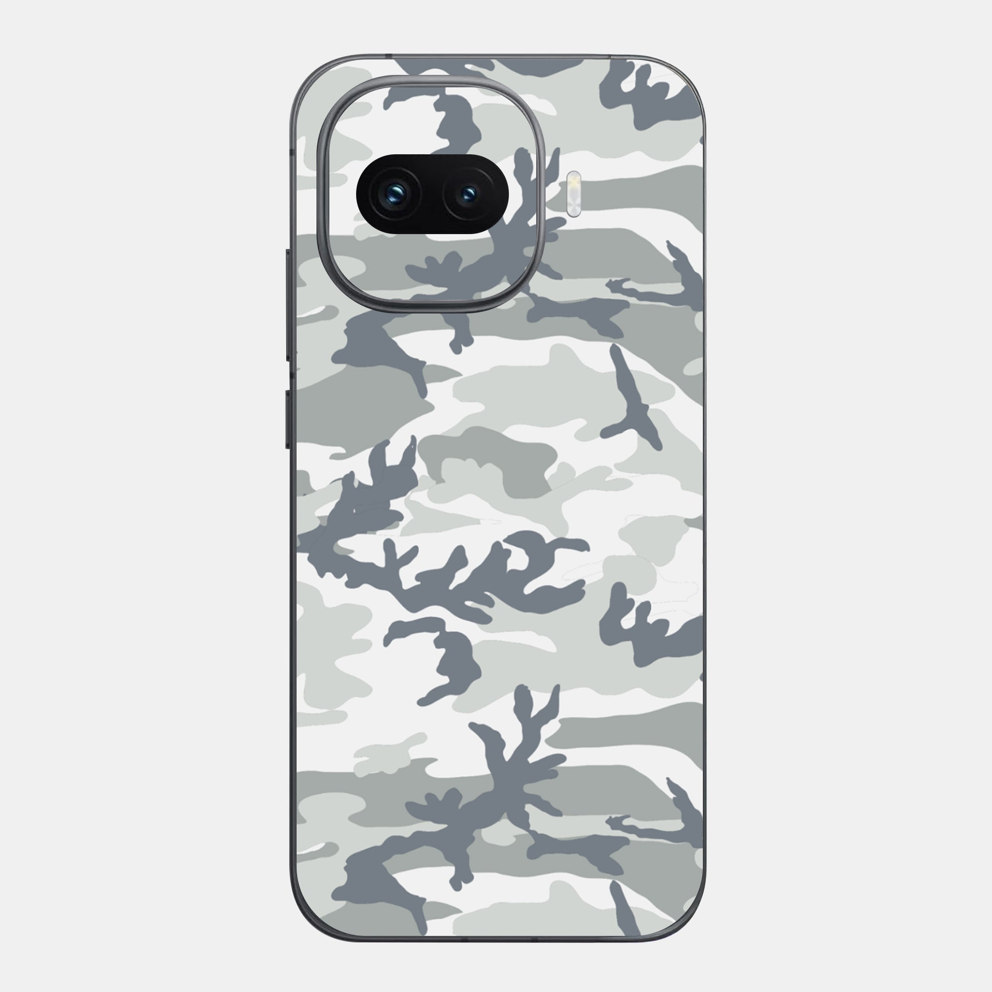 Snow Camo Glass Back