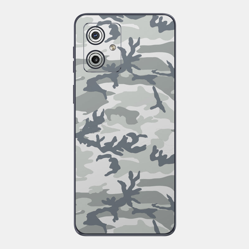 Snow Camo Glass Back