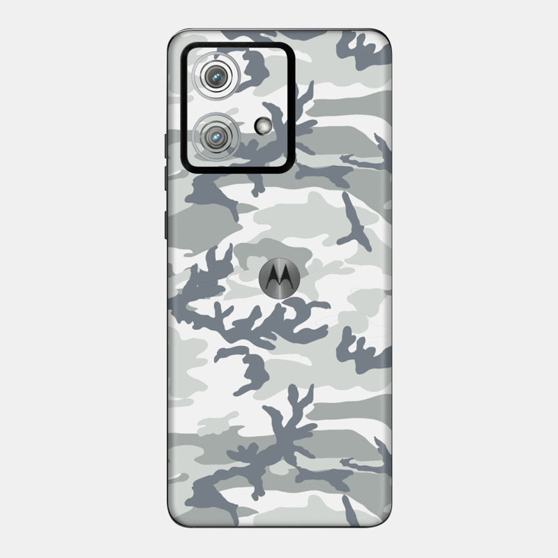 Snow Camo Glass Back