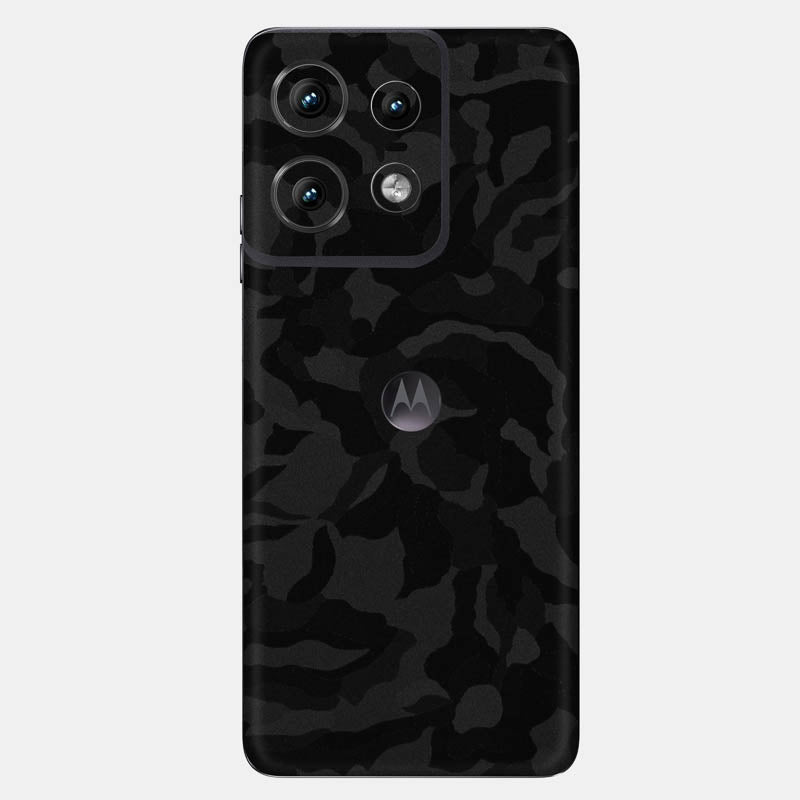Black Camo Glass Back