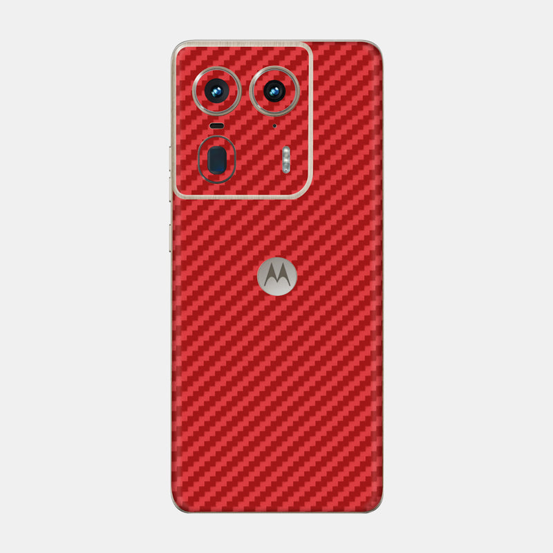 Carbon Fibre Red Glass Back