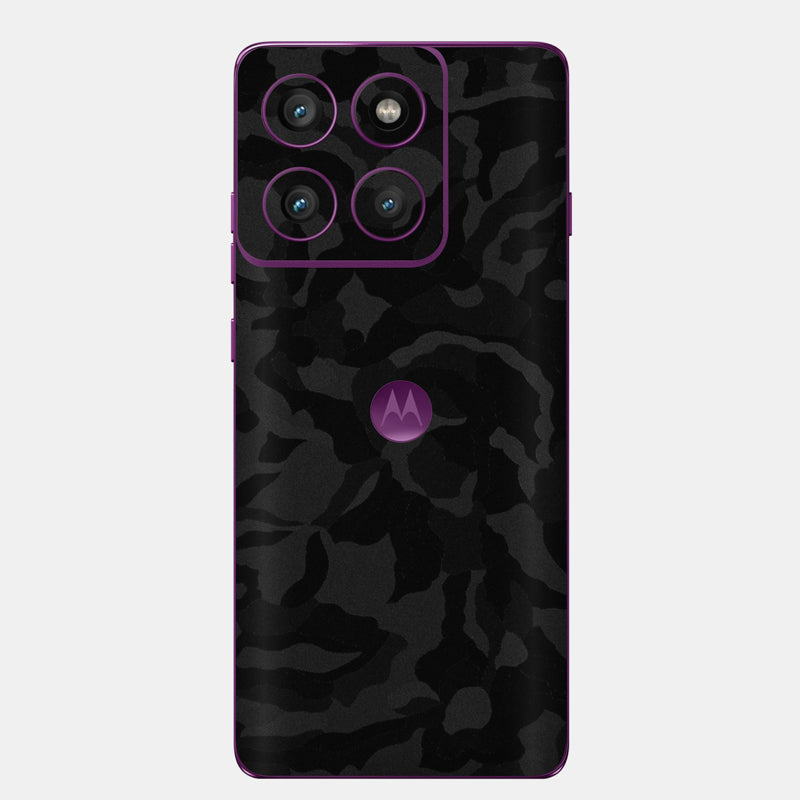 Black Camo Glass Back
