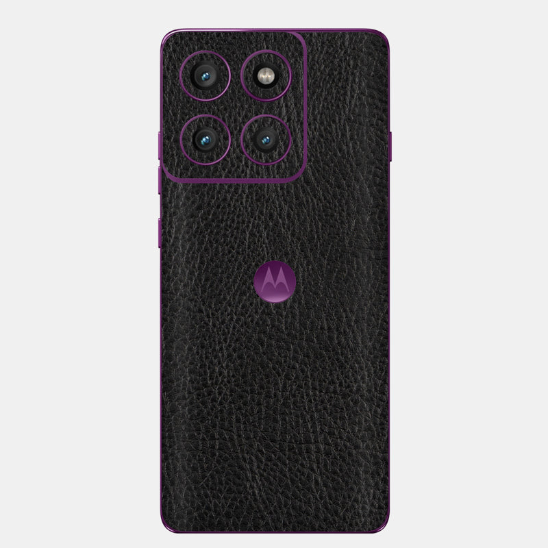 Black Leather Glass Back