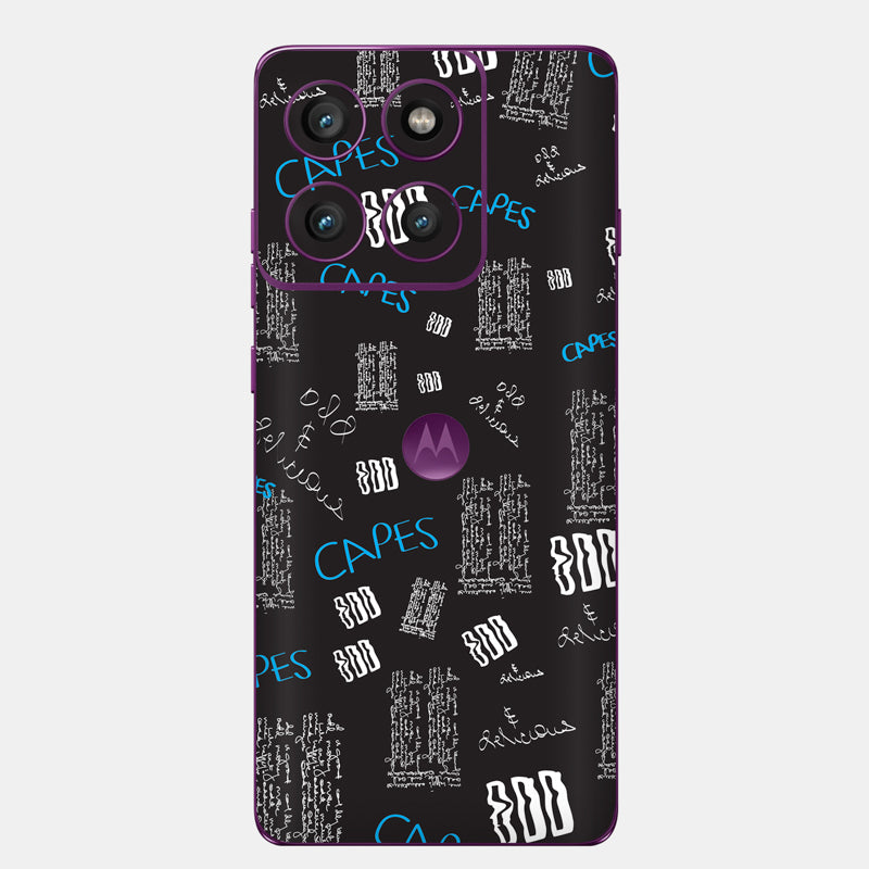 Black Scribble Glass Back