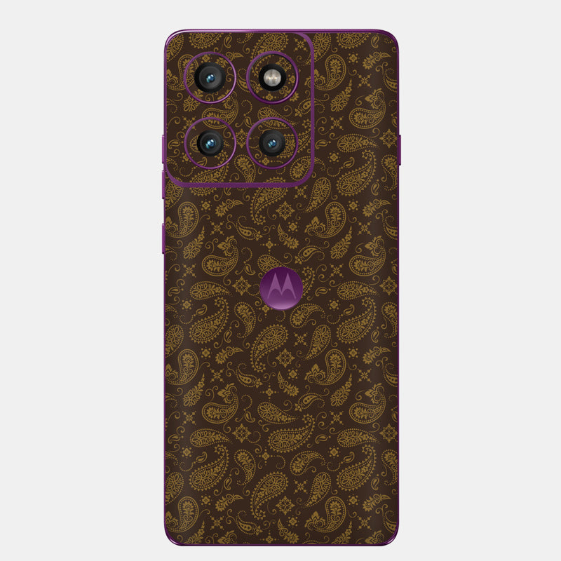Brown Paisley Glass Back