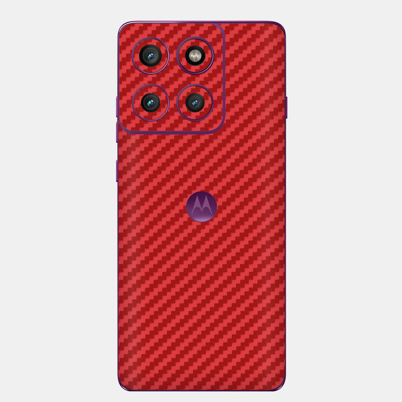 Carbon Fibre Red Glass Back