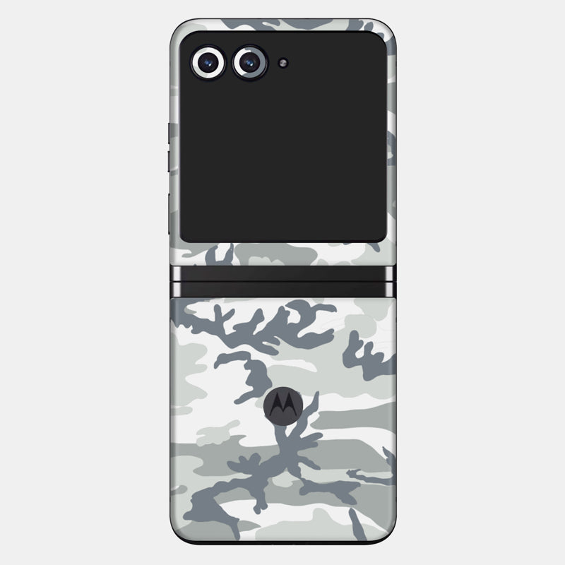 Snow Camo Glass Back