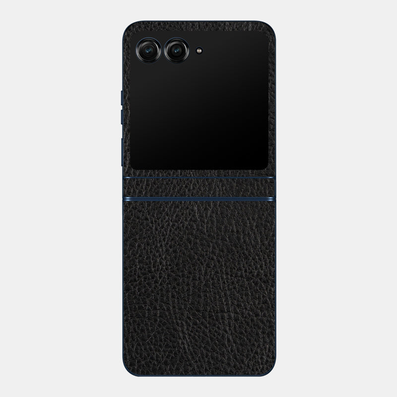 Black Leather Glass Back
