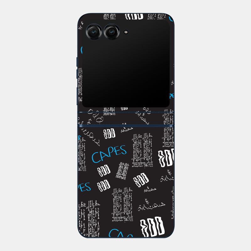 Black Scribble Glass Back