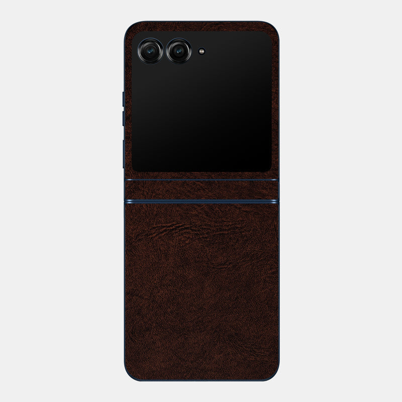 Brown Leather Glass Back