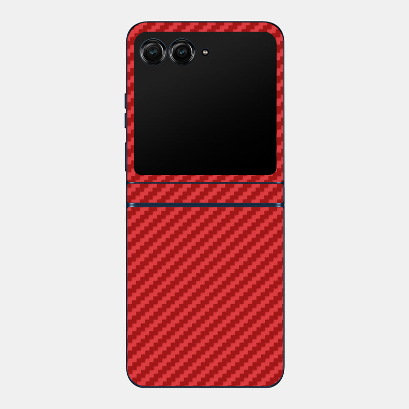 Carbon Fibre Red Glass Back