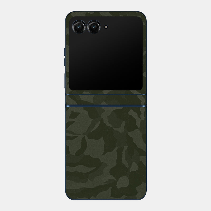 Green Camo Glass Back