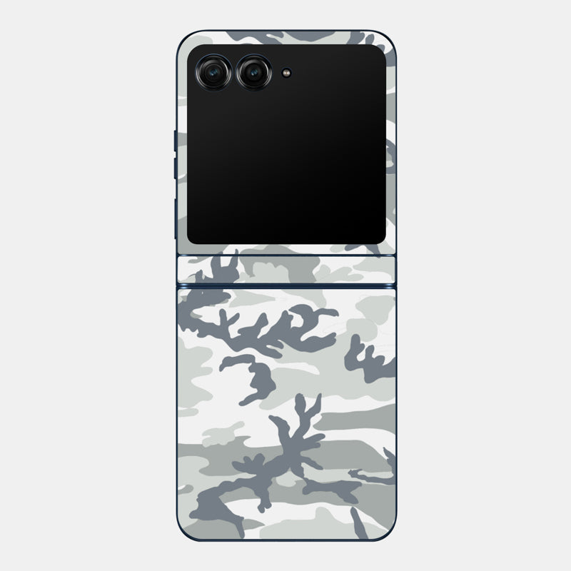 Snow Camo Glass Back