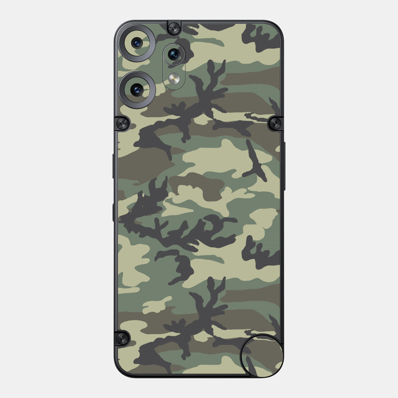 Forest Camo Glass Back