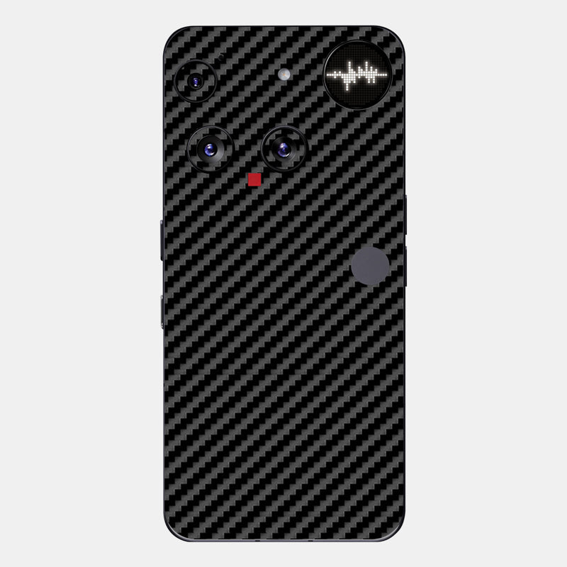 Carbon Fibre black Glass Back