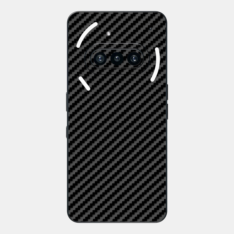 Carbon Fibre black Glass Back