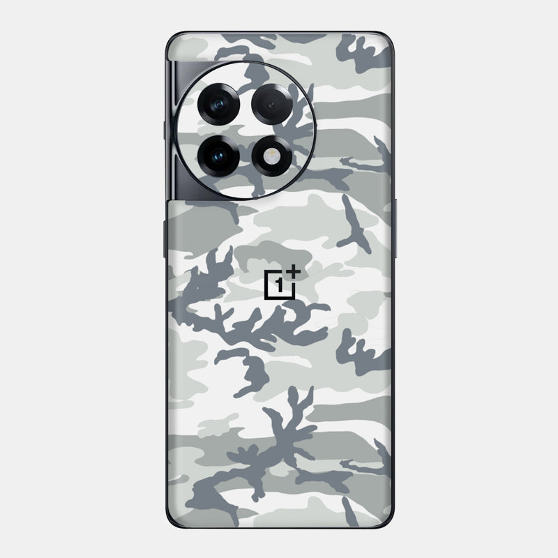 Snow Camo Glass Back