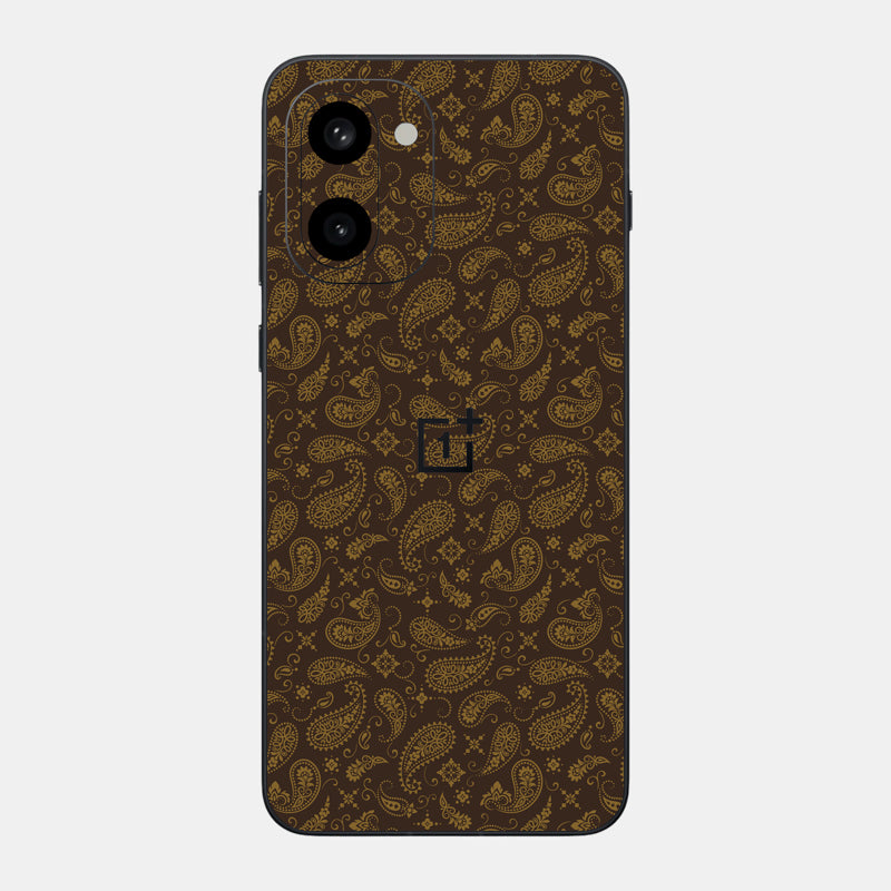 Brown Paisley Glass Back