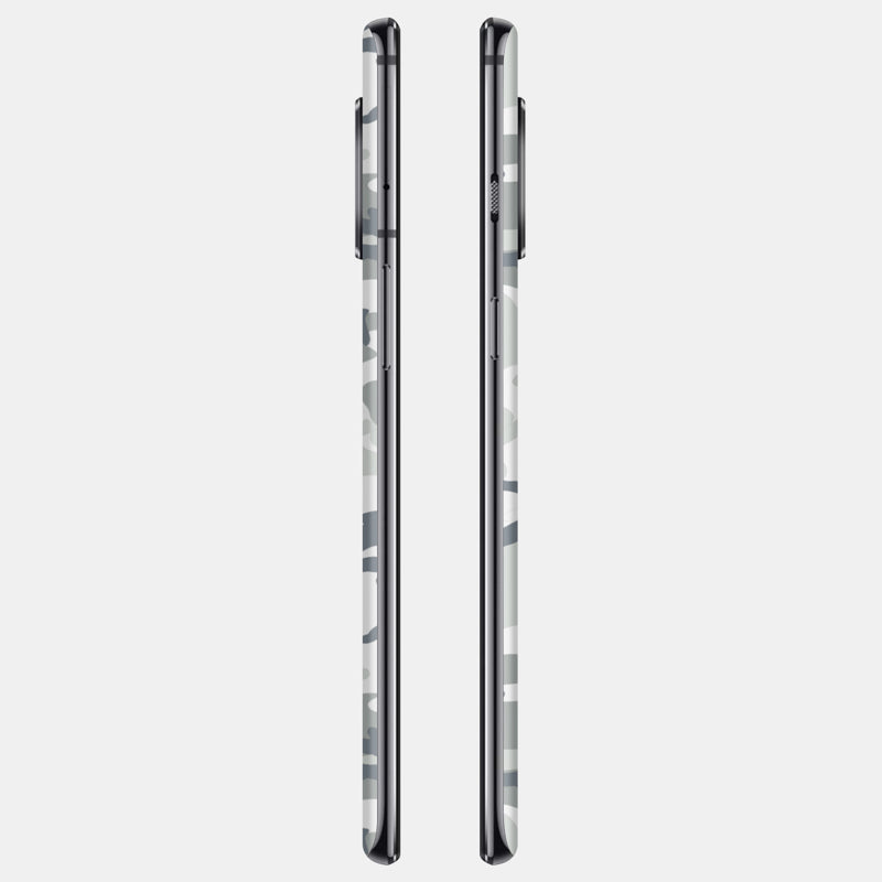 Snow Camo Glass Back