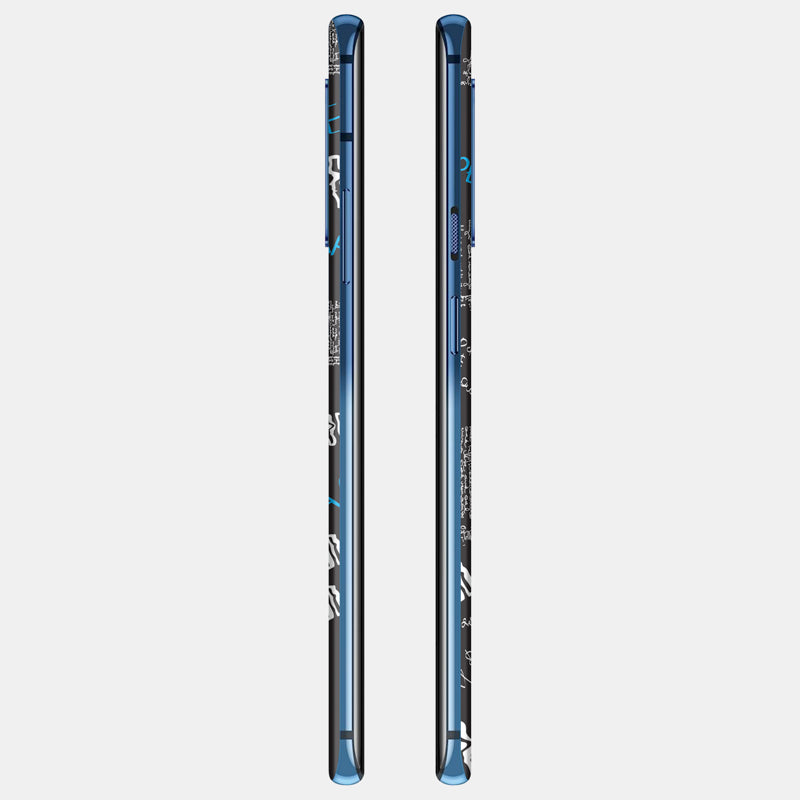 Black Scribble Glass Back