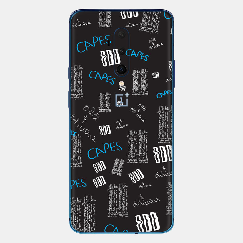 Black Scribble Glass Back