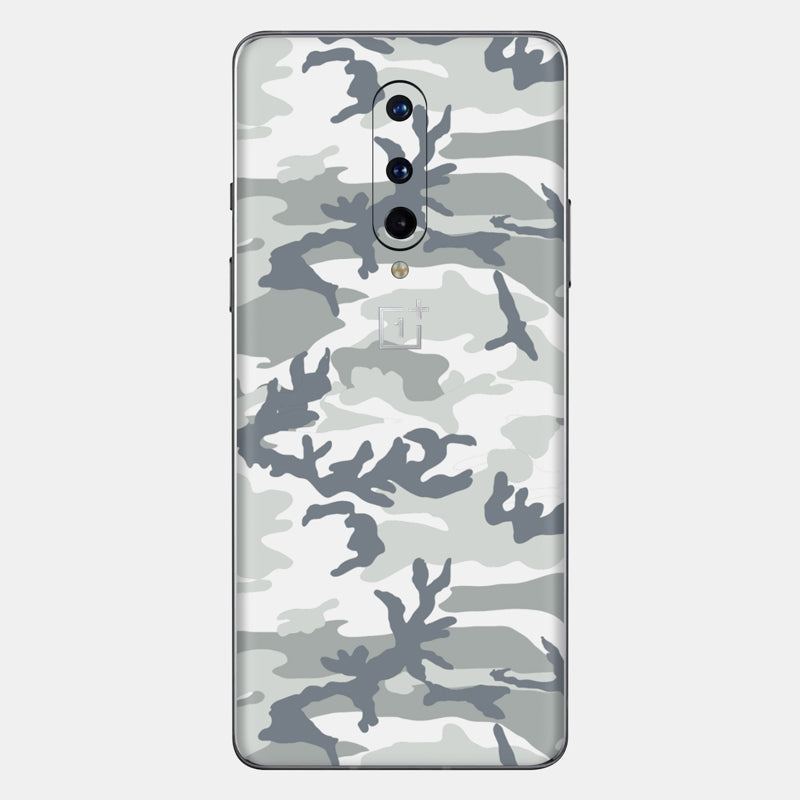 Snow Camo Glass Back