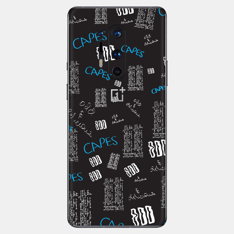 Black Scribble Glass Back