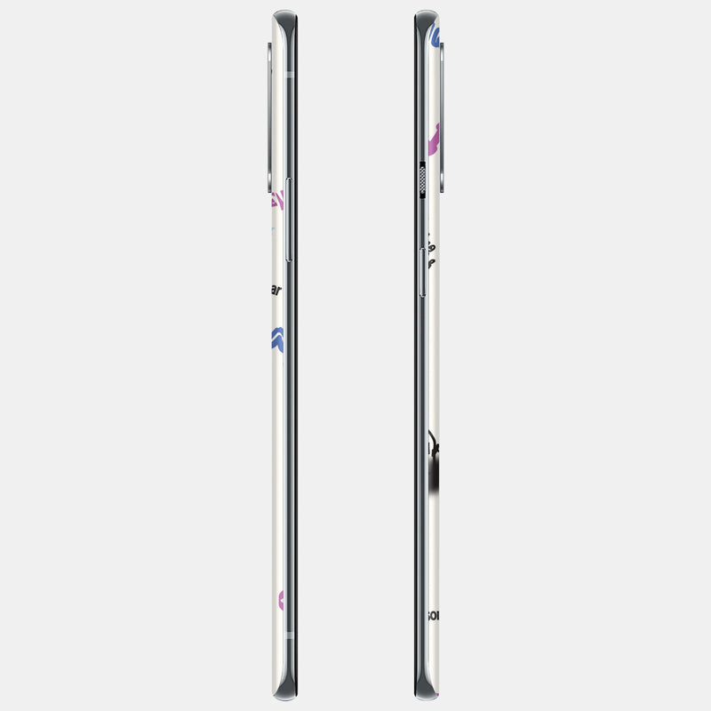 Beige Scribble Glass Back