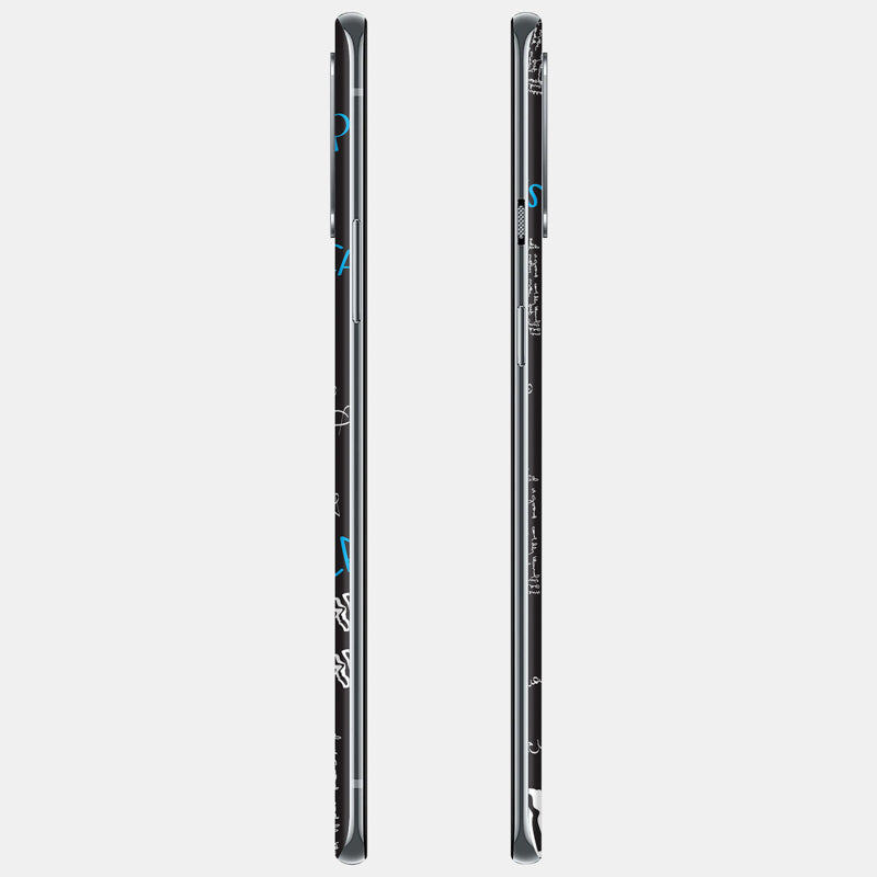 Black Scribble Glass Back